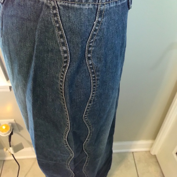 Vintage S.Oliver maxi denim distressed skirt - Picture 6 of 15